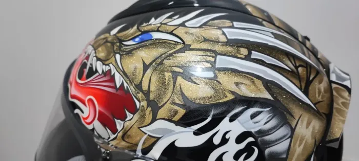Capacete Shark RSR2 em Fibra de Carbono Duhamel Gold. Novo! Na caixa! Viseira de cristal.