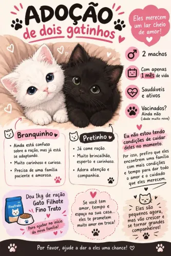 Gatinhos filhotes DOAÇÃO