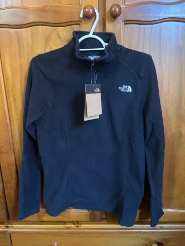 Blusa The North Face Feminina TKA 100 Fleece Glacier 1/4 Zíper Preto A019NJK3 P 