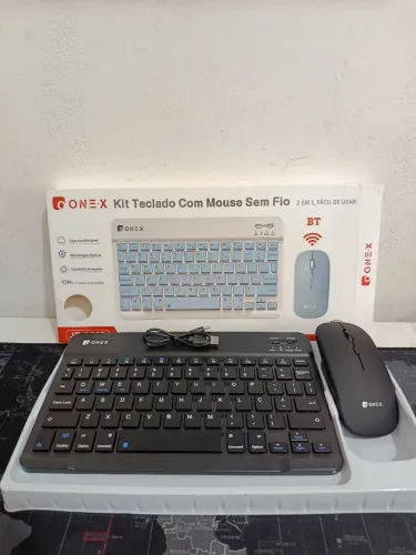 Kit teclado e mouse Slim recarregável via bluetooth / SUPER PROMOÇÃO 