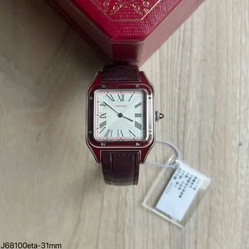 Relógio  Cartier Santos Laqueado Bordo - ETA S/c 