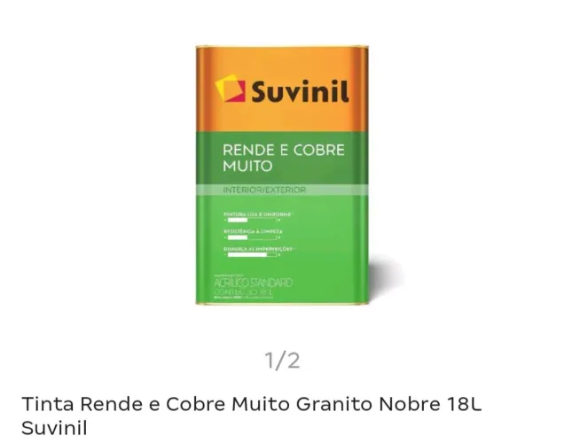 Tinta ! Cor Granito Nobre. Não aceito cartão de crédito.