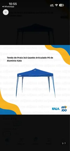 TENDA GAZEBO KALA 3x3 (ARTICULÁVEL)