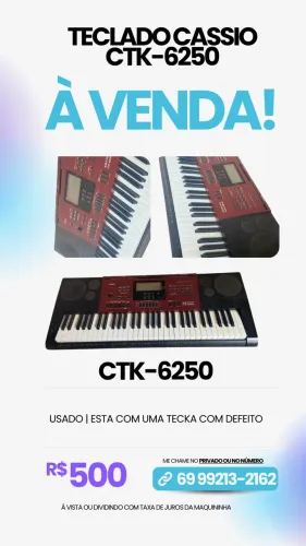 Teclado Cassio ctk-6250- com uma tecla com defeito