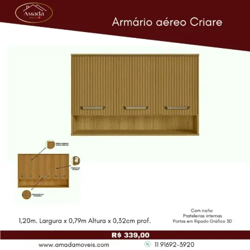 Armário aereo Criare, a pronta entrega 