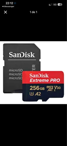 Micro SD Sandisk Extremo Pro 256gb v30