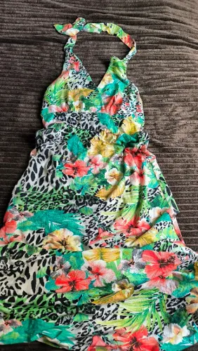 Vestido comprido colorido