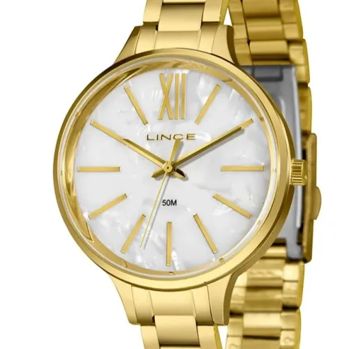 Relógio Lince Dourado Feminino