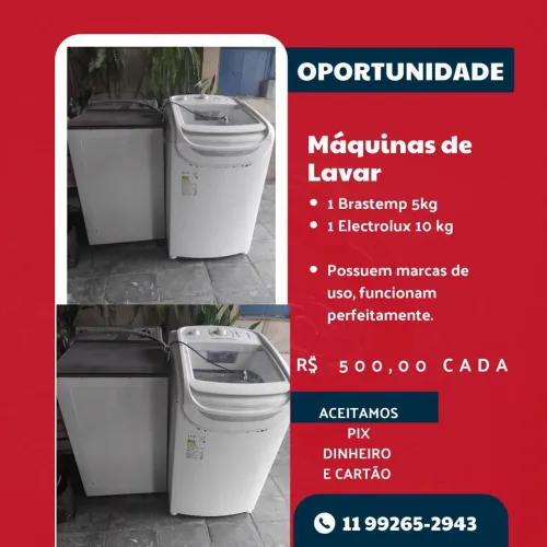 Máquinas de lavar roupa