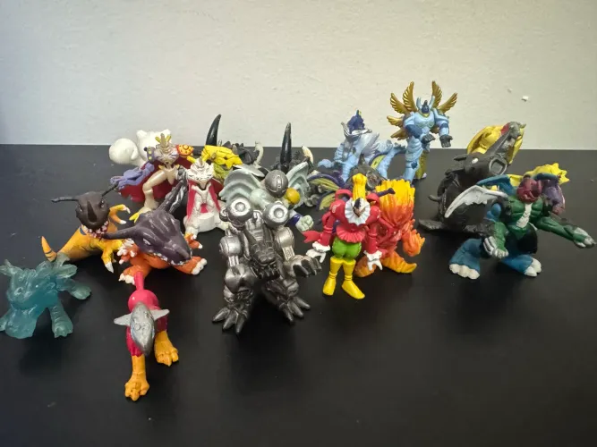 Digimon Bandai Lote 20 Mini Figures Vintage Raros Machinedramon Piedmon