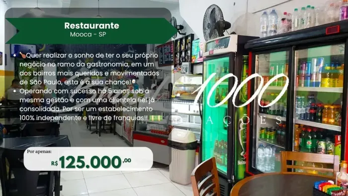 Restaurante e Lanchonete na Mooca, SP