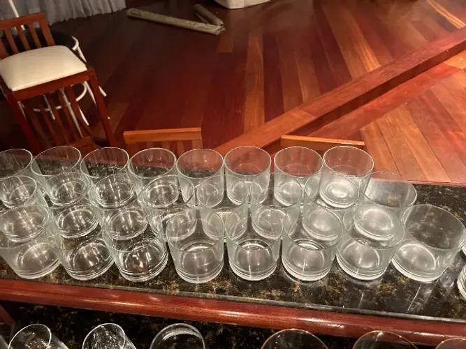 24 Copos de vidro para Whisky de 410ml Cor Transparente - Novos