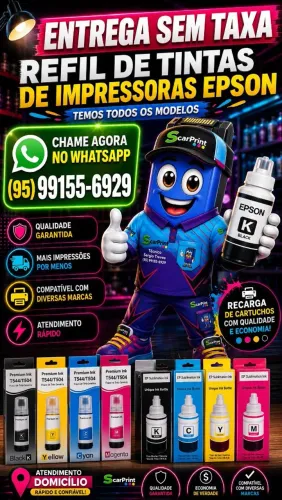 Entrega sem taxa refil de tintas de impressora temos todos os modelos