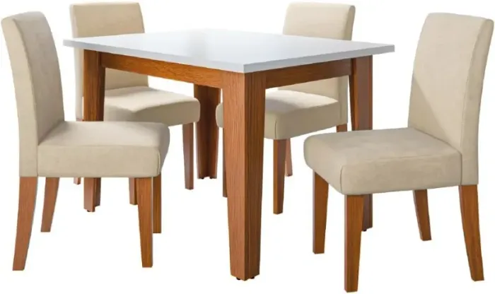 Mesa Tok Tampo de 0,80m Com 4 Cadeiras