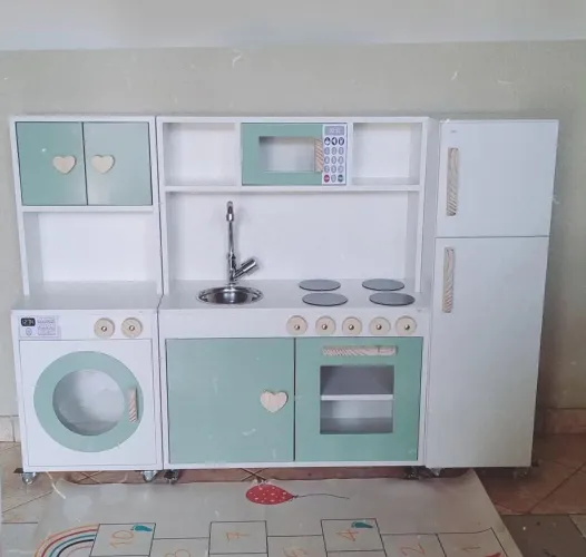 COZINHA INFANTIL EM MDF LINDA, RESISTENTE E COMPLETA!