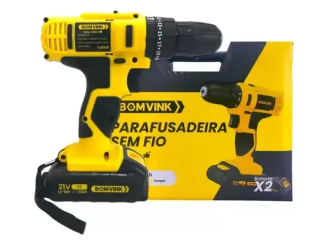 PARAFUSADEIRA SEM FIO 21V BOMVINK BOM-9969