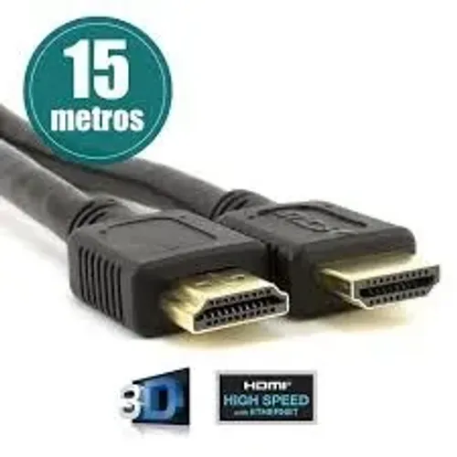 Cabo de Áudio e Vídeo Gold 20 Metros 4k 3d Full Hd Blindado Tv Pc 2.0 Alta Velocidade Prot