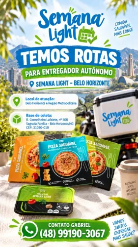 ? VAGA PARA ENTREGADOR AUTÔNOMO SEMANA LIGHT - BELO HORIZONTE