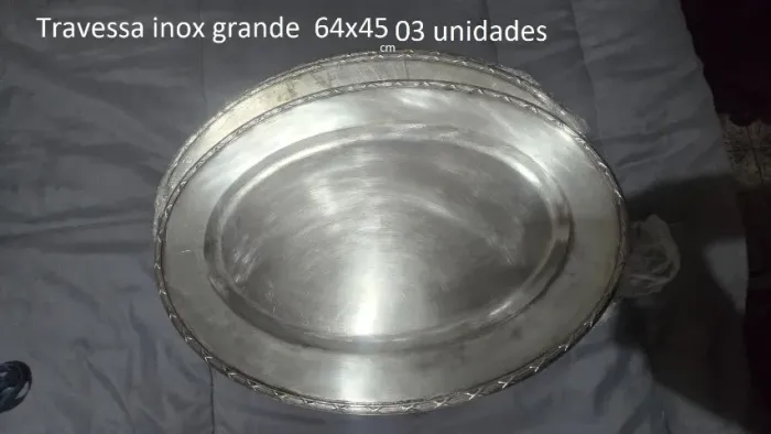 Travessas em Inox conjunto com 10 peças 