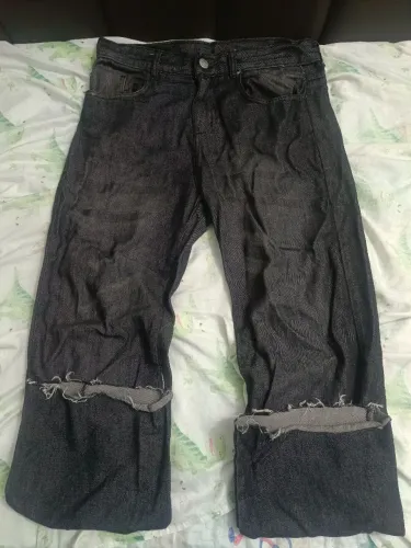 Calça jeans balão baggy preto