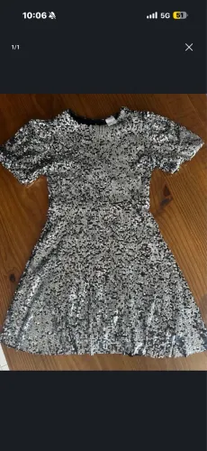 Vestido Paetê Prata Zara Kids - TAM 13/14 anos