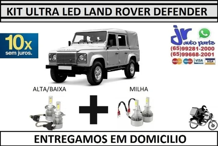 Kit Lampada Ultra Led Defender 6000K 12V 24V