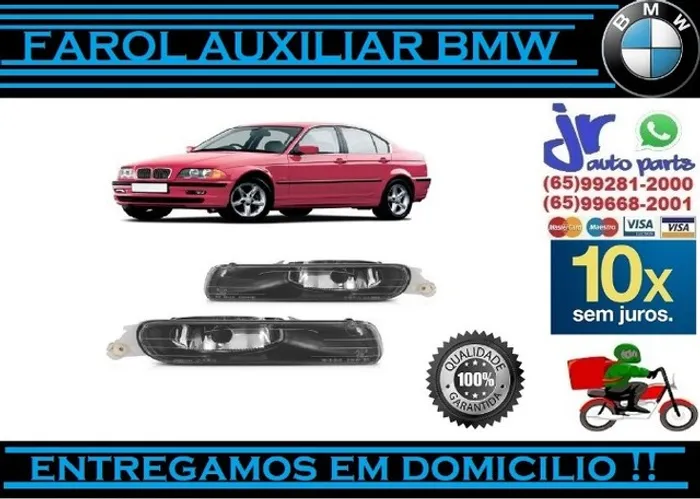 Par de farol de milha Bmw E46 318 320 323 325 328 330 - 1999 a 2001