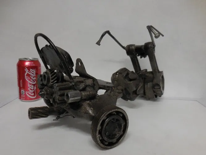 moto triciculo de ferro artesanal