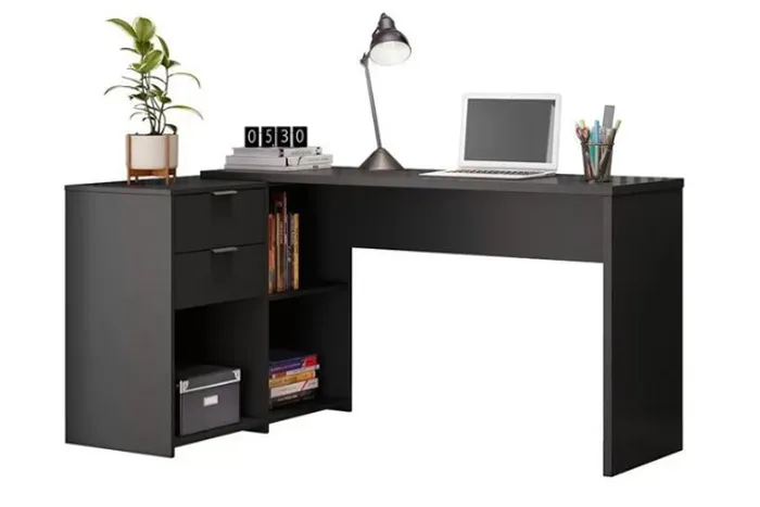 Mesa Office 2060 Notável Preto Até 12x - Frete Grátis