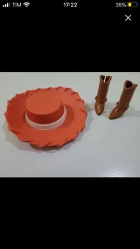 Chapéu e bota da Jessie