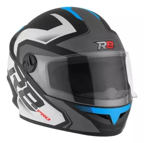 Capacete Pro Tork R8 Pro Preto/Azul (Entrega Grátis)