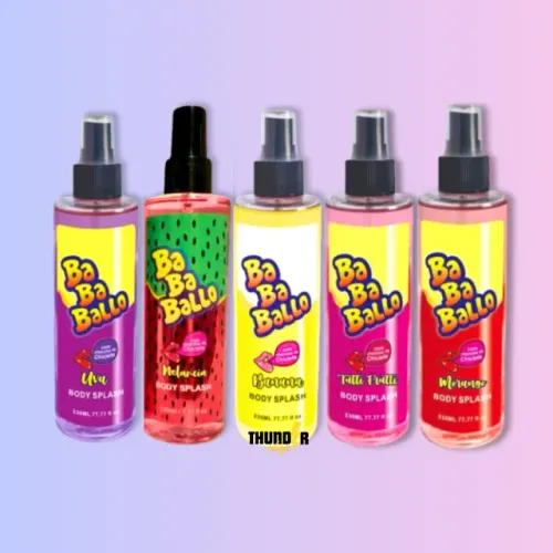 Kit Atacado 5 Perfume Feminino Body Splash Bubbaloo Melancia + Morango + Tutti Frutti + Uv