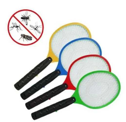 * Raquete Elétrica Recarregável Bateria Mata Mosquitos Moscas Pernilongos z016 