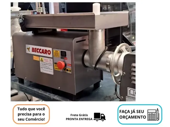Moedor de Carne Beccaro Boca 08 Novo Inox