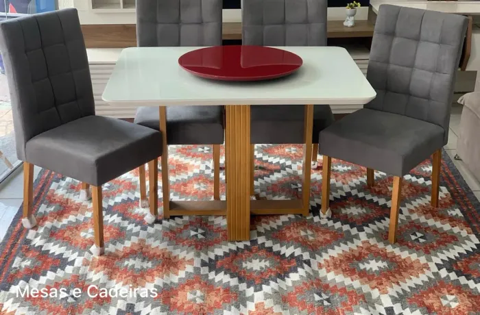 Mesa de Jantar 4 Cadeiras Caribe t65