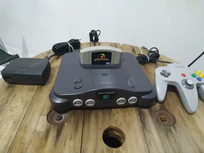 Nintendo 64 + Controle + Cabos + Fonte + Mortal Kombat 4 - Excelente Estado!