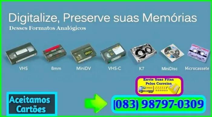 Copiamos Tudo Das Suas Fitinhas Para Sistemas Atuais. Leia a Descrição Desse Anuncio Veja