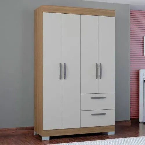 Guarda roupa 4 portas e 2 gavetas 100% MDF com pes