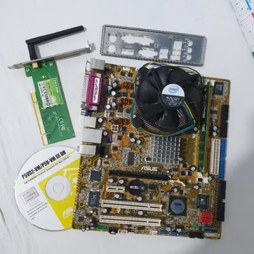 Placa asus p5vd2vm completa com processador , cooler , memória , espelho , funciona ok