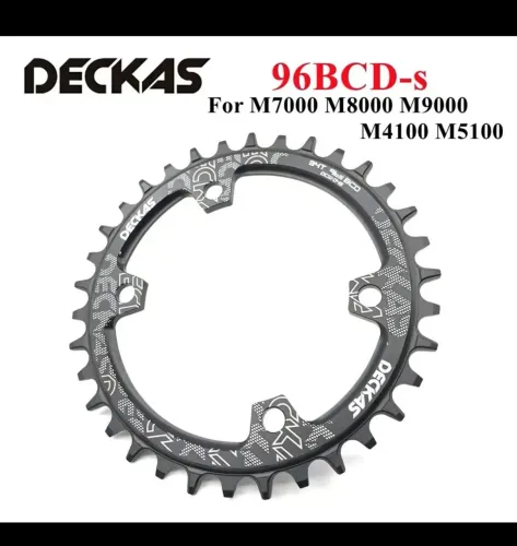 Coroa Unica Deckas Deore M6000 SIx M7000 Xt M8000 Xtr M9000 BCD 96mm Assimétrico 38 Dentes