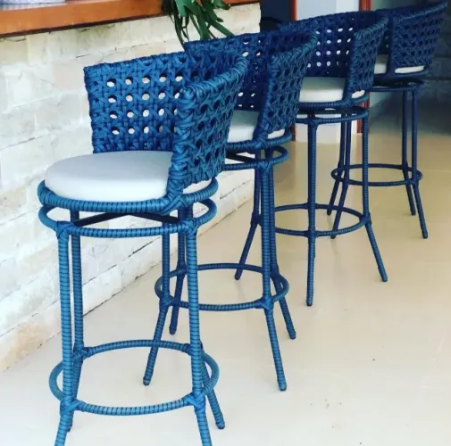 Banqueta azul - Fibra sintética (unidade)