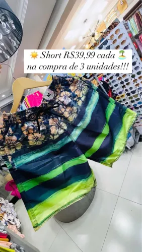Shorts de Praia com Estampa Floral - Promoção!