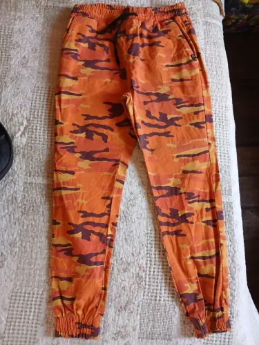 Calça Jogger/ Camuflada Laranja