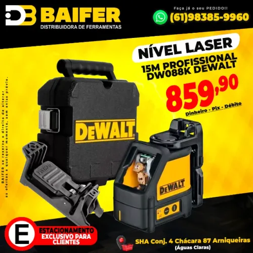 Nível Laser 15m Profissional Dw088k Dewalt