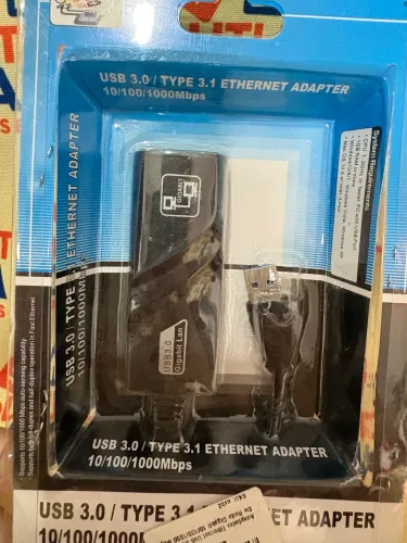 Adaptador USB 3.0 / Type-C 3.1 para Ethernet - 10/100/1000 Mbps (Gigabit)