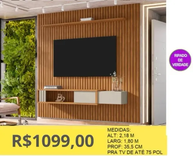PAINEL RIPADO 100% MDF A PRONTA-ENTREGA