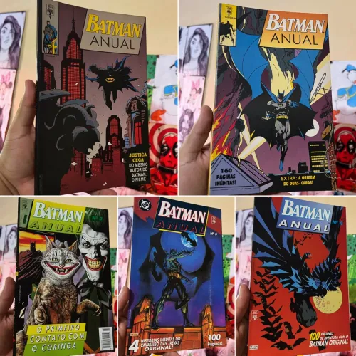 Batman anual editora abril completa em 5 volumes ano de 1990 a 1996