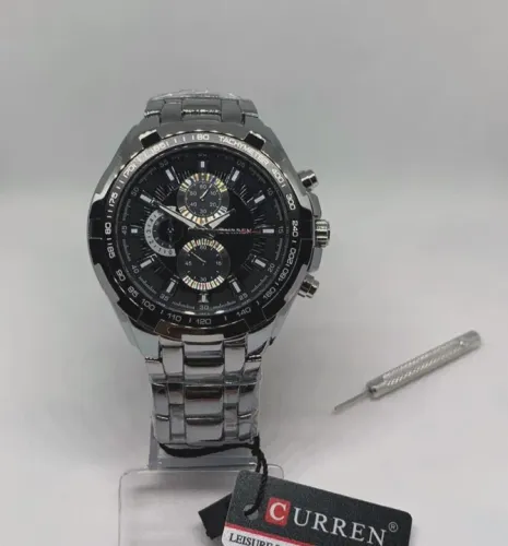 Relógio Masculino Original Curren Todo Em Aço Inox Á Prova Dágua Novo ?