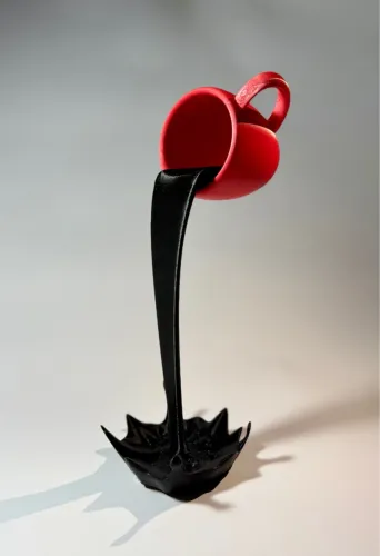 Xícara Flutuante Decorativa - Perfeita para o Cantinho do Café!