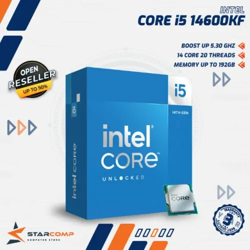 Processador Intel Core i5-14600KF, até 5.3 GHz, LGA 1700, Novo, Lacrado